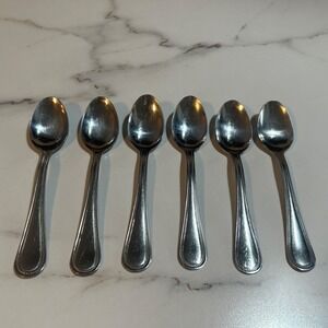 Gibson BEAD Stainless 18/0 Beaded (6) Small Soup Dinner Cereal Spoons